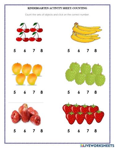 Number Value Activity Sheet