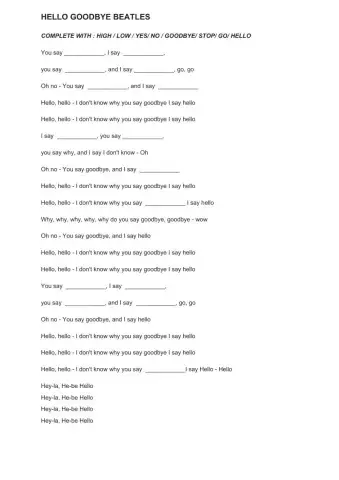 Hello goodbye beatles
