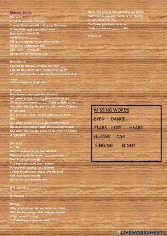 Song Shivers - Ed Sheeran