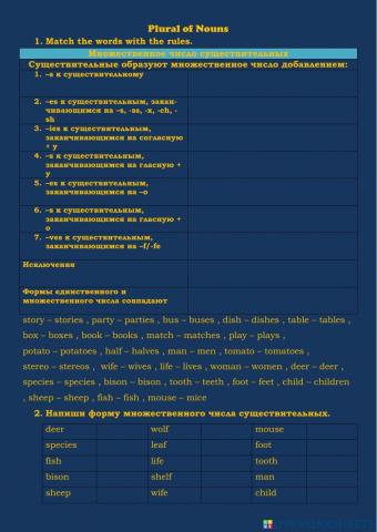 Plural of Nouns