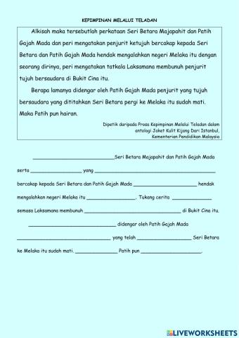 Kepimpinan Melalui Teladan