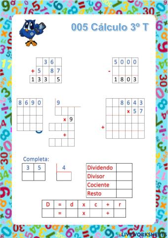 005 CÁLCULO Tercer trimestre.
