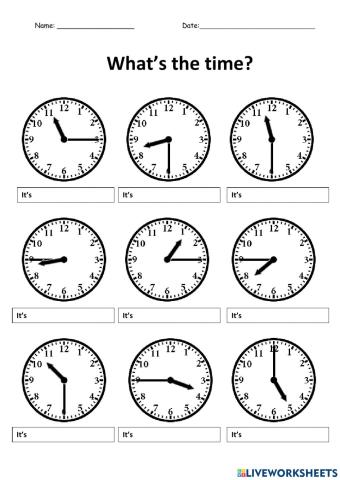 Tell the time (analog)