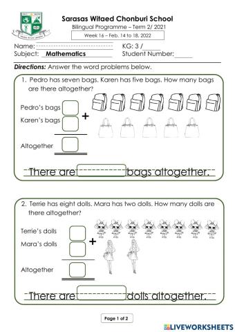 Word Problem Addition