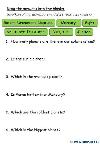 English Year 3 Unit 10 The World Around Us Our World Ex1