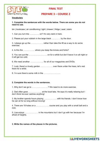 Final test - course 2 - prepare 3 - ket5.2