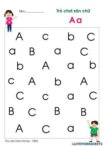 Săn tìm chữ A a