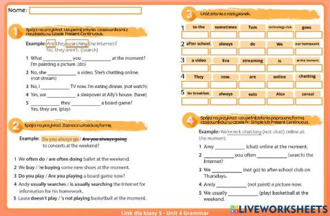 Kl. 5 Unit 4 Grammar