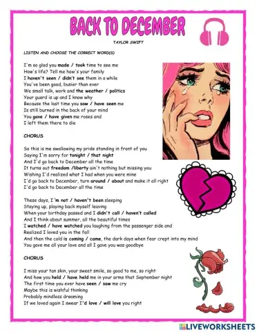 Back to December Song Activity