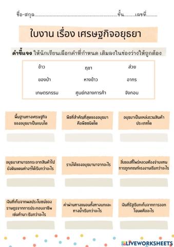 เศรษฐกิจอยุธยา