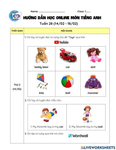 Hướng dẫn học tuần 28