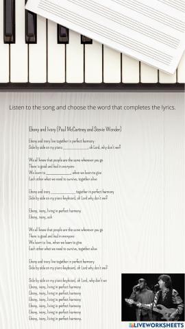 Ebony and Ivory - Paul McCartney and Stevie Wonder