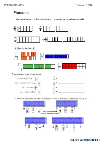 Fraccions up 5 control