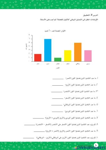 تمثيل بياني ثانية ابتدائي