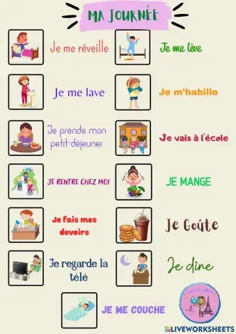 Vocabulaire: ma journée