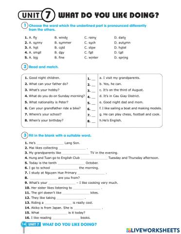 What do you like doing?