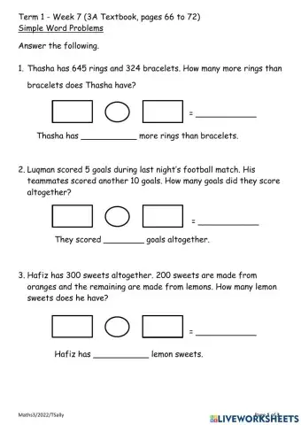 Solving Word Problems