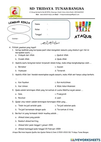 Beriman kepada qodo dan qodar