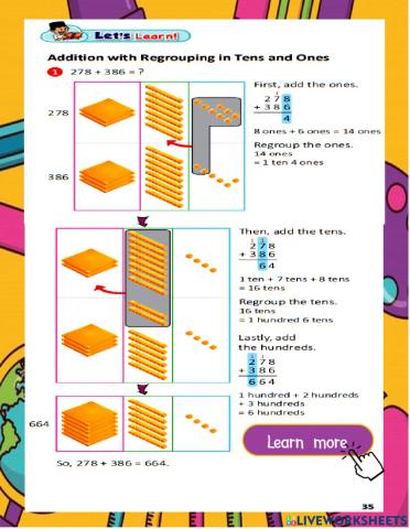 TB p34-36 Addition with regrouping tens and ones