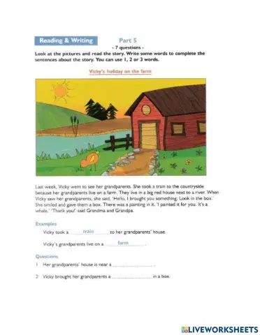 Reading and writng part 5,6 test 1