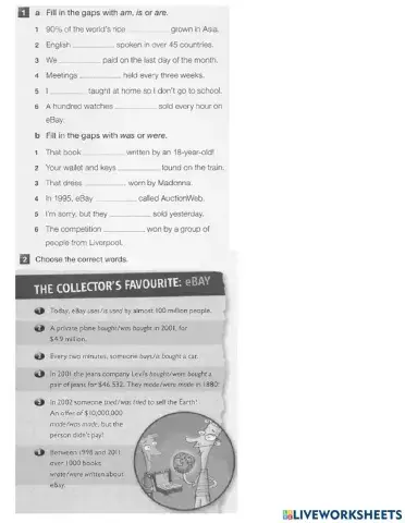 B1 Passives homework