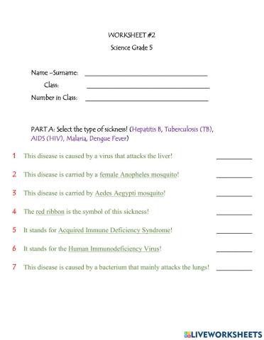 Worksheet