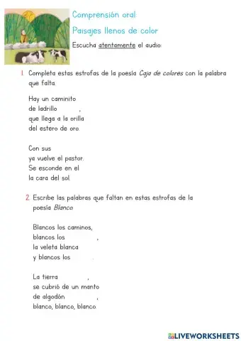 Comprensión oral: Lugares para contar