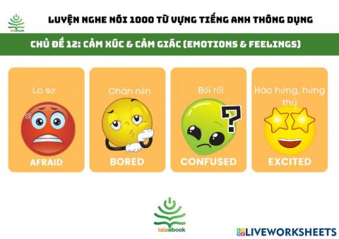 Tự luyện nghe nói 1000 từ vựng tiếng Anh thông dụng