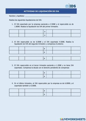 Liquidación de IVA