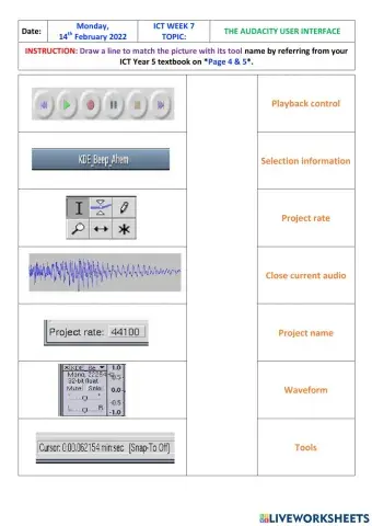 Audacity user interface