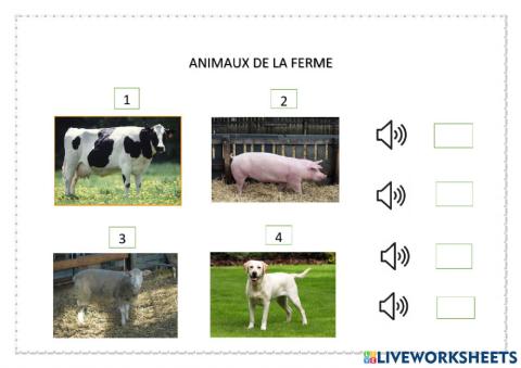 Les animaux de la ferme