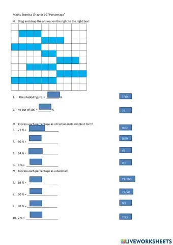 Chapter 10 Percentages