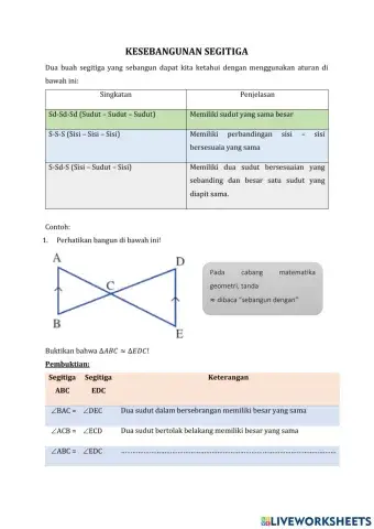 Kesebangunan Segitiga