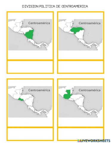 Division politica de centroamerica