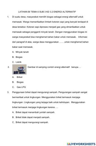 Latihan bahasa indonesia t6 st3