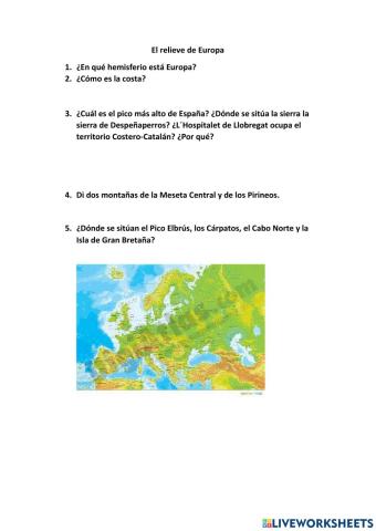 El Relieve de Europa