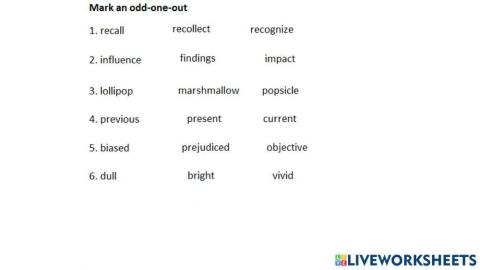 TED fake memories vocabulary