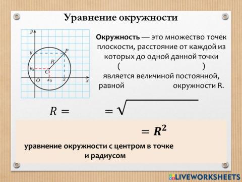 Уравнение окружности