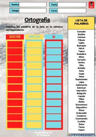 5º ud6 ortografía lengua
