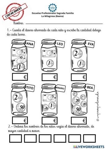 Contar dinero 1º E.P.