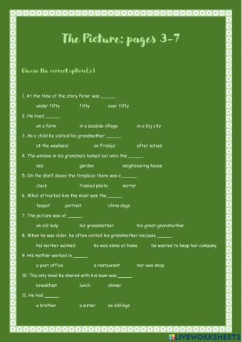 The Picture: pages 3-7