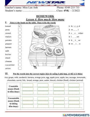 4NK Z7L3 How much-How many