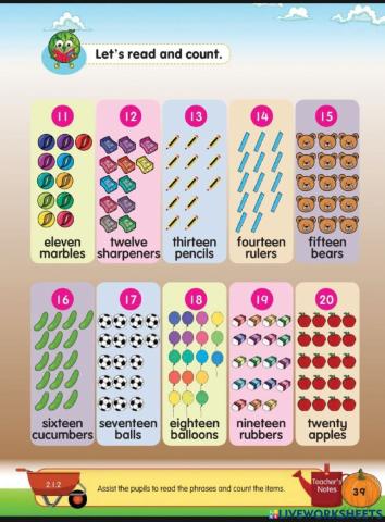 Count With Me 11 to 20