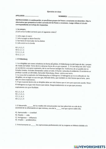 Ejercicios razonamiento