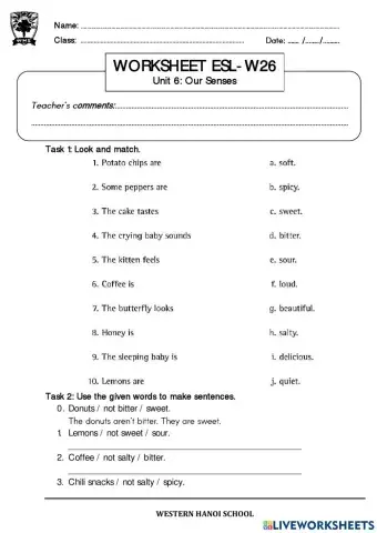 3C2 - Worksheet ESL -W26
