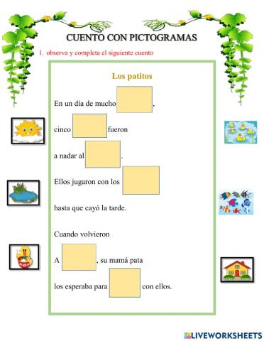Cuento con pictogramas