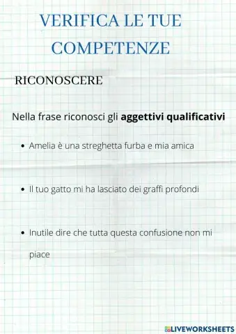 Verifica aggettivi