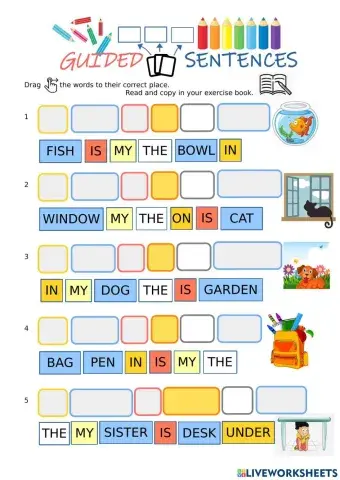 Make guided sentences