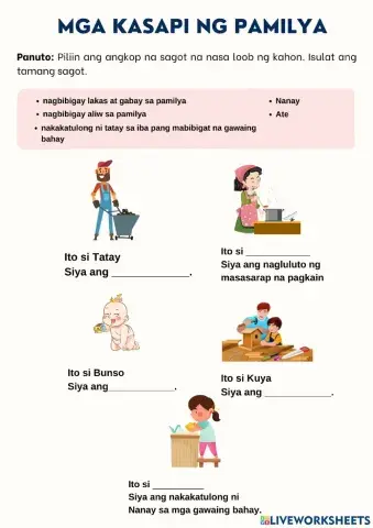 Mga Kasapi ng Pamilya