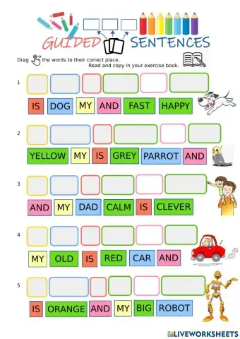 Make guided sentences